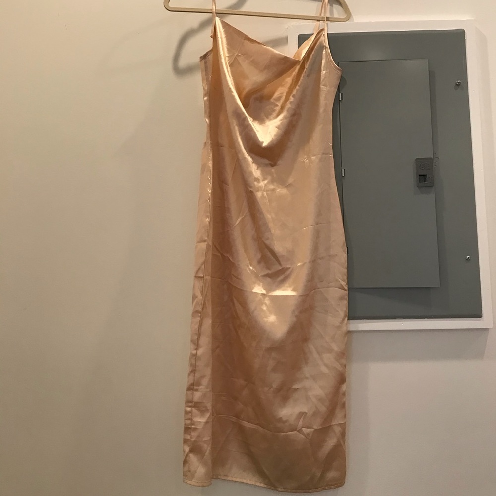 Women silk stain sleeveless camisole dress